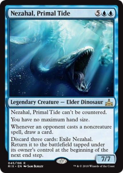 画像1: 【英語版/EX】《原初の潮流、ネザール/Nezahal, Primal Tide》[RIX] (1)