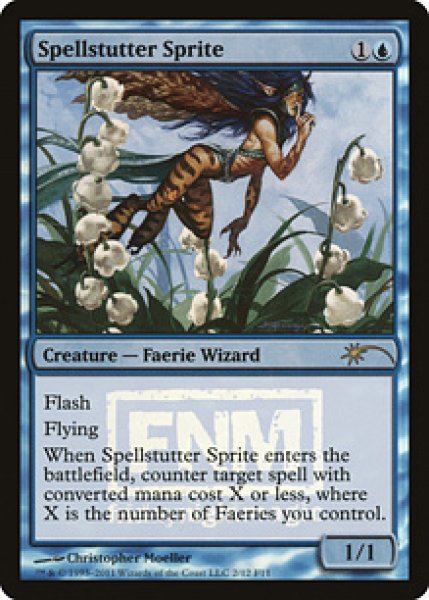 画像1: 【Foil】【プロモ】【英語版】《呪文づまりのスプライト/Spellstutter Sprite》[FNM] (1)