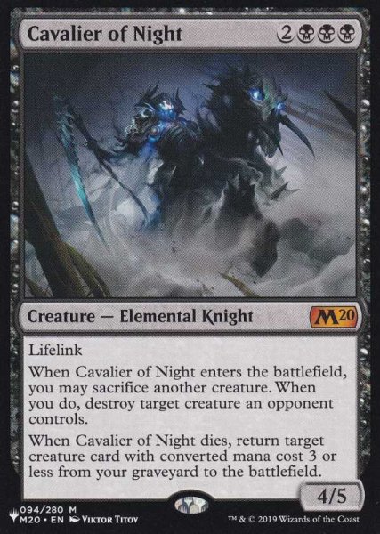 画像1: 【英語版】《夜の騎兵/Cavalier of Night》[The List] (1)