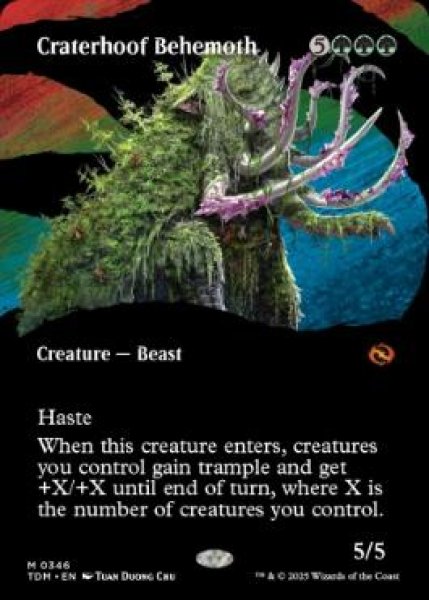 画像1: 【ボーダーレス】【英語版】《孔蹄のビヒモス/Craterhoof Behemoth》[TDM] (1)