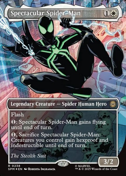 画像1: 【Foil】【テクスチャー】【ボーダーレス】【英語版】《スペクタキュラー・スパイダーマン/Spectacular Spider-Man》No.238[SPM] (1)