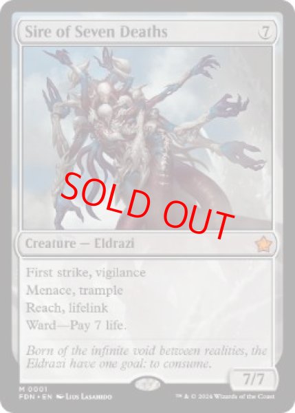 画像1: 【Foil】【英語版】《七つの死の種父/Sire of Seven Deaths》[FDN] (1)
