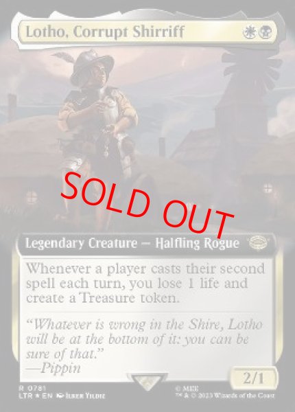 画像1: 【Foil】【サージ】【拡張アート】【英語版】《堕落した庄察頭、ロソ/Lotho, Corrupt Shirriff》[LTR] (1)