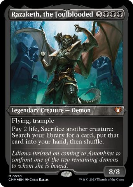 画像1: 【Foil】【エッチング】【英語版】《穢れた血、ラザケシュ/Razaketh, the Foulblooded》[CMM] (1)