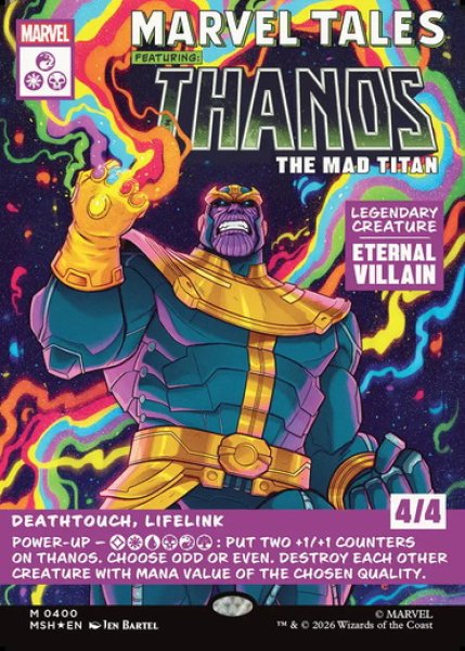 画像1: 【Foil】【ボーダーレス】【英語版】《マッドタイタン、サノス/Thanos, the Mad Titan》[MSH] (1)