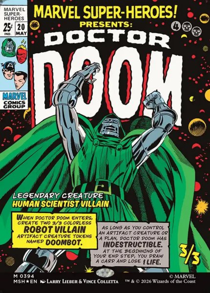 画像1: 【Foil】【ボーダーレス】【英語版/PLD】《ドクター・ドゥーム/Doctor Doom》[MSH] (1)