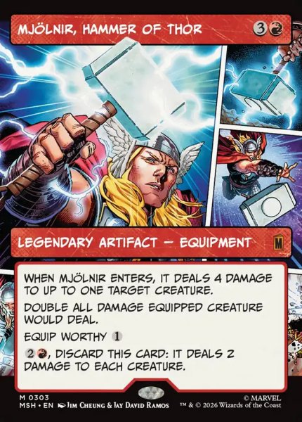画像1: 【ボーダーレス】【英語版】《ソーのハンマー、ムジョルニア/Mjolnir, Hammer of Thor》[MSH] (1)