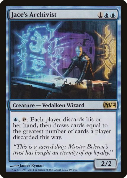 画像1: 【Foil】【英語版/PLD】《ジェイスの文書管理人/Jace's Archivist》[M12] (1)