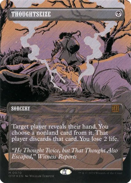 画像1: 【Foil】【テクスチャー】【英語版】《思考囲い/Thoughtseize》[OTP] (1)