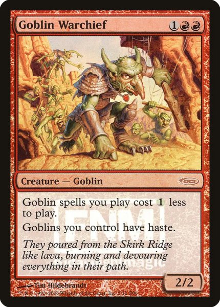 画像1: 【Foil】【プロモ】【英語版/EX】《ゴブリンの戦長/Goblin Warchief》[FNM] (1)