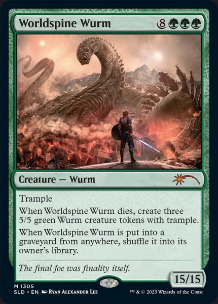 画像1: 【Foil】【英語版】《世界棘のワーム/Worldspine Wurm》[SLD] (1)