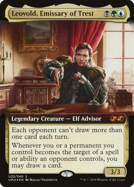 画像1: 【Foil】【拡張アート】【英語版】《トレストの使者、レオヴォルド/Leovold, Emissary of Trest》[UMA] (1)