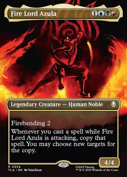 画像1: 【Foil】【ボーダーレス】【英語版】《火の王アズーラ/Fire Lord Azula》[TLA] (1)