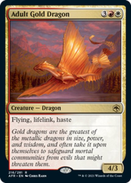 画像1: 【英語版】《アダルト・ゴールド・ドラゴン/Adult Gold Dragon》[AFR] (1)
