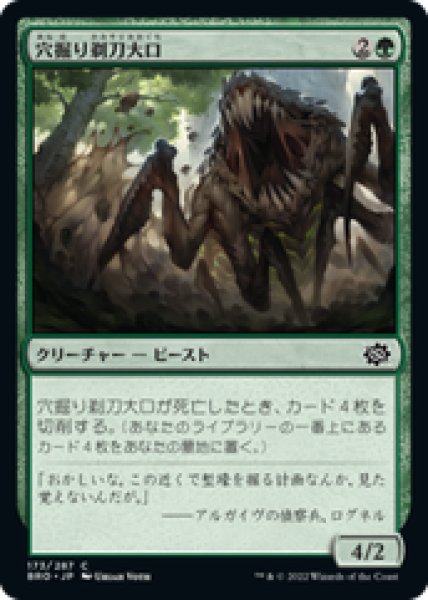 画像1: 【日本語版】《穴掘り剃刀大口/Burrowing Razormaw》[BRO] (1)