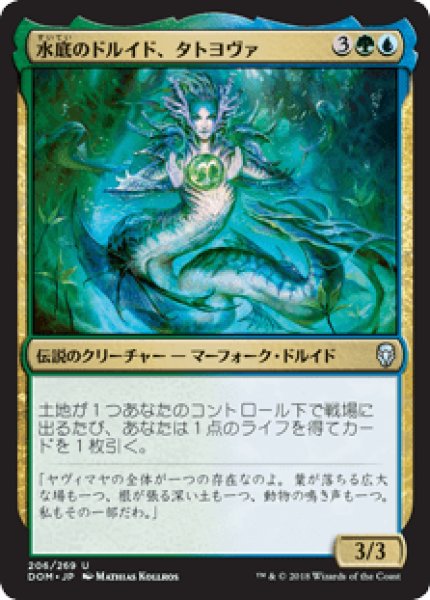 画像1: 【Foil/プレリリース】【日本語版】《水底のドルイド、タトヨヴァ/Tatyova, Benthic Druid》[DOM] (1)