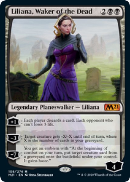 画像1: 【英語版】《死者を目覚めさせる者、リリアナ/Liliana, Waker of the Dead》[M21] (1)