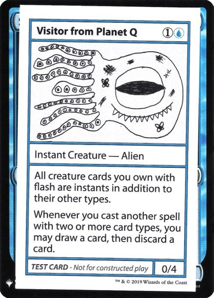 画像1: ※マーク無し【英語版】《Visitor from Planet Q》[Mystery Booster Playtest Cards] (1)