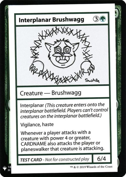 画像1: ※マーク無し【英語版】《Interplanar Brushwagg》[Mystery Booster Playtest Cards] (1)