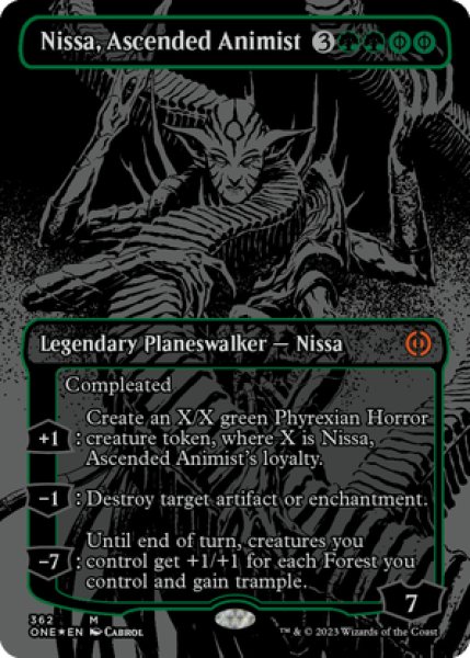 画像1: 【Foil】【オイルスリック】【英語版】《向上した精霊信者、ニッサ/Nissa, Ascended Animist》[ONE] (1)