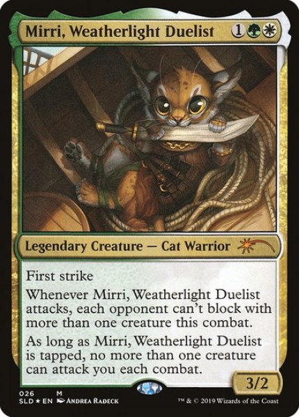 画像1: 【Foil】【英語版】《ウェザーライトの決闘者、ミリー/Mirri, Weatherlight Duelist》[SLD] (1)