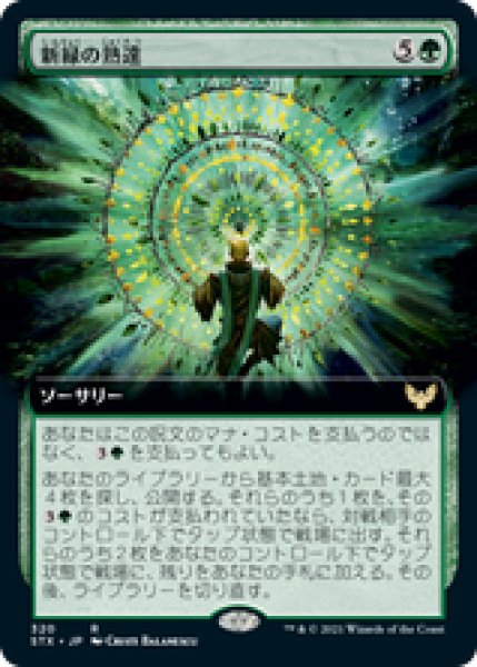 画像1: 【Foil】【拡張アート】【日本語版】《新緑の熟達/Verdant Mastery》[STX] (1)