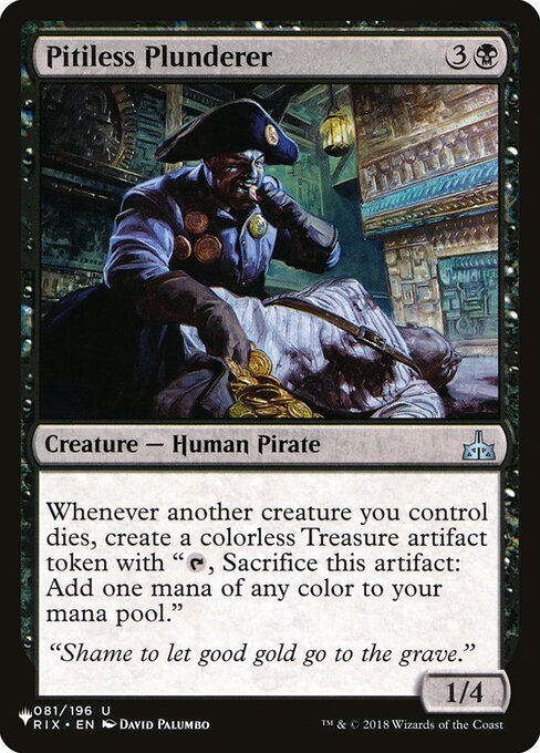 英語版 無慈悲な略奪者 Pitiless Plunderer The List カードショップbigred